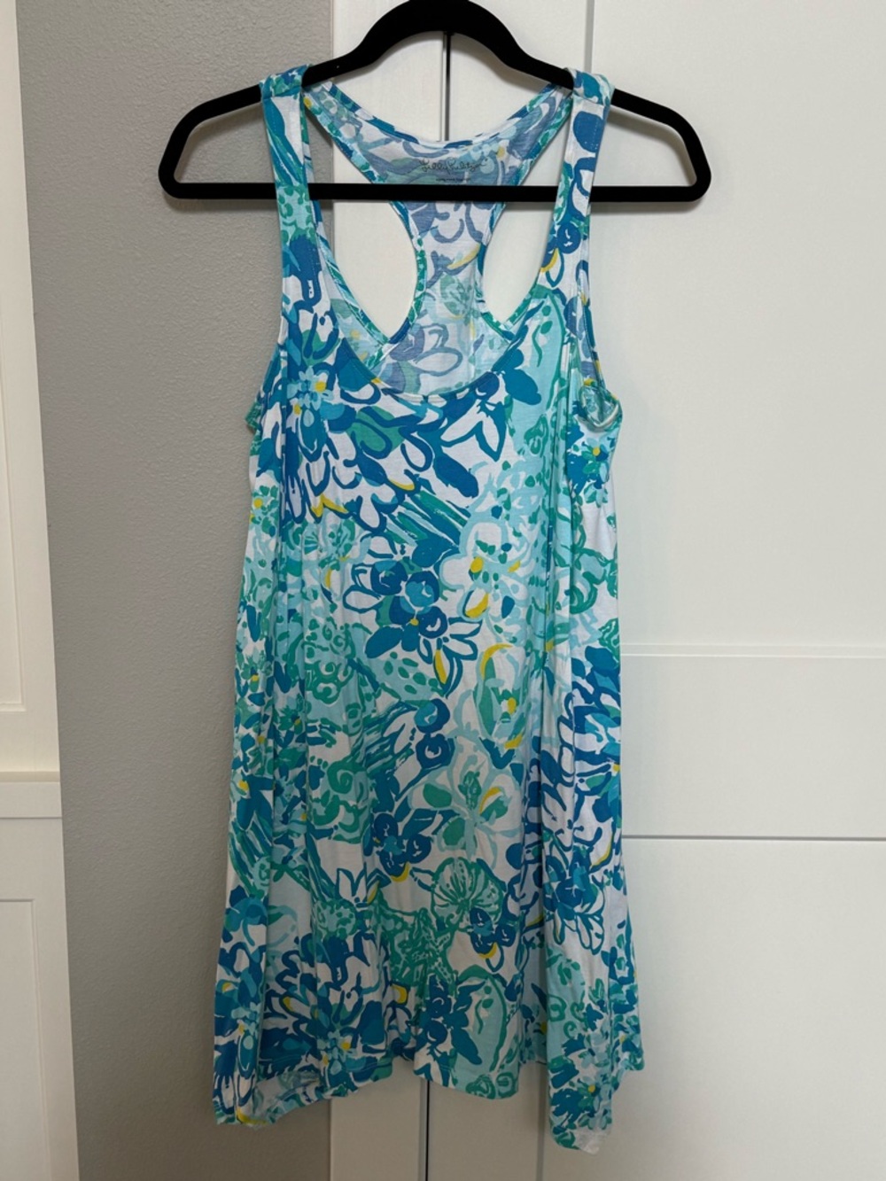Lilly Pulitzer Women’s Blue Aqua Floral Mini Dress, Small